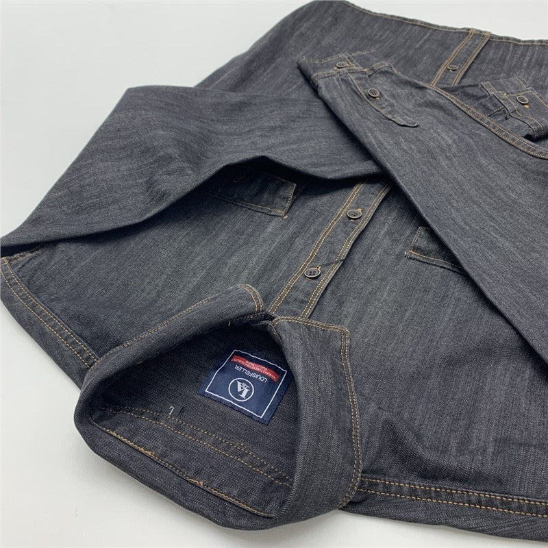 Men's Shirt Overalls Denim