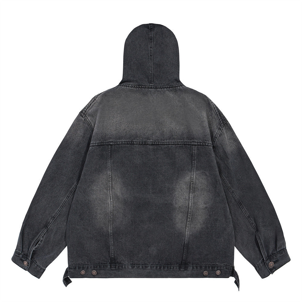 Pullover Denim Hoodie