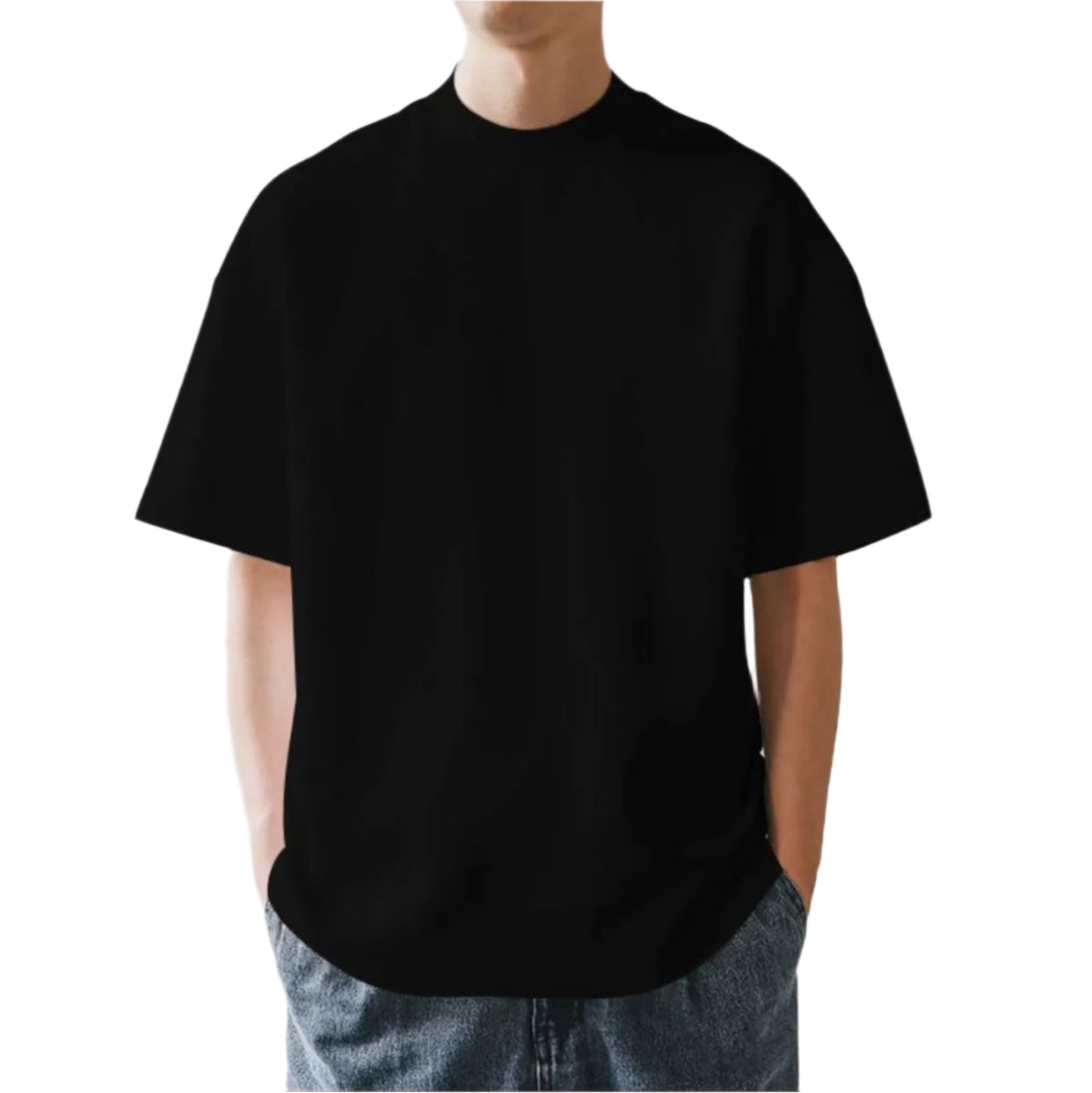 Plus Size Cotton Men's Blank T-Shirt White Oversized Retro Solid Color T-Shirt Large Size Men's Women's Fashion Short Sleeve Men's T-Shirt