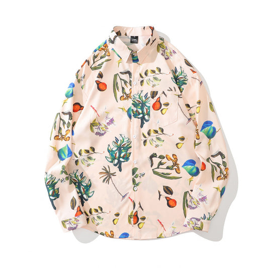 Long-sleeved Floral Shirt